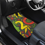 Rasta 420 Print Front and Back Car Floor Mats