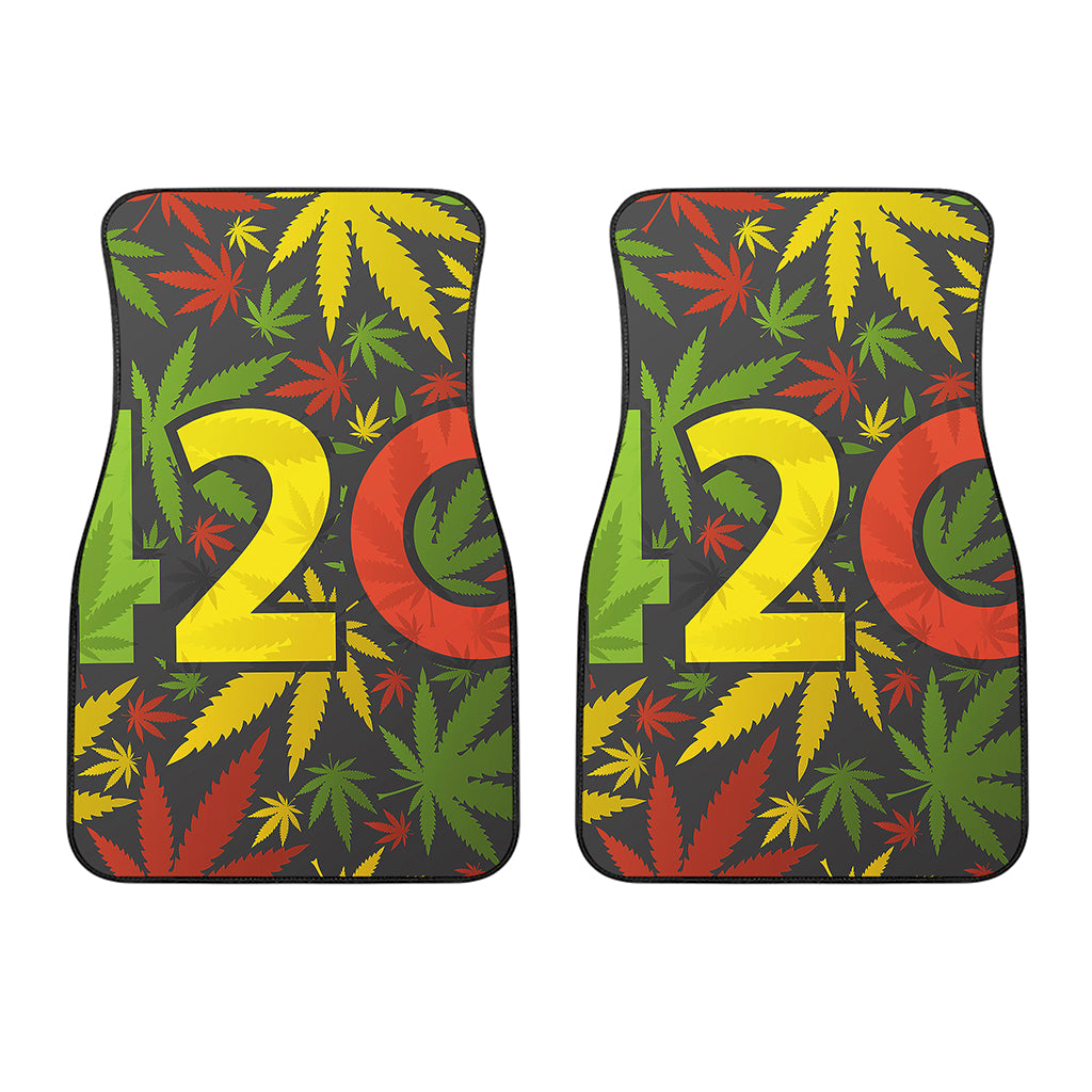 Rasta 420 Print Front Car Floor Mats