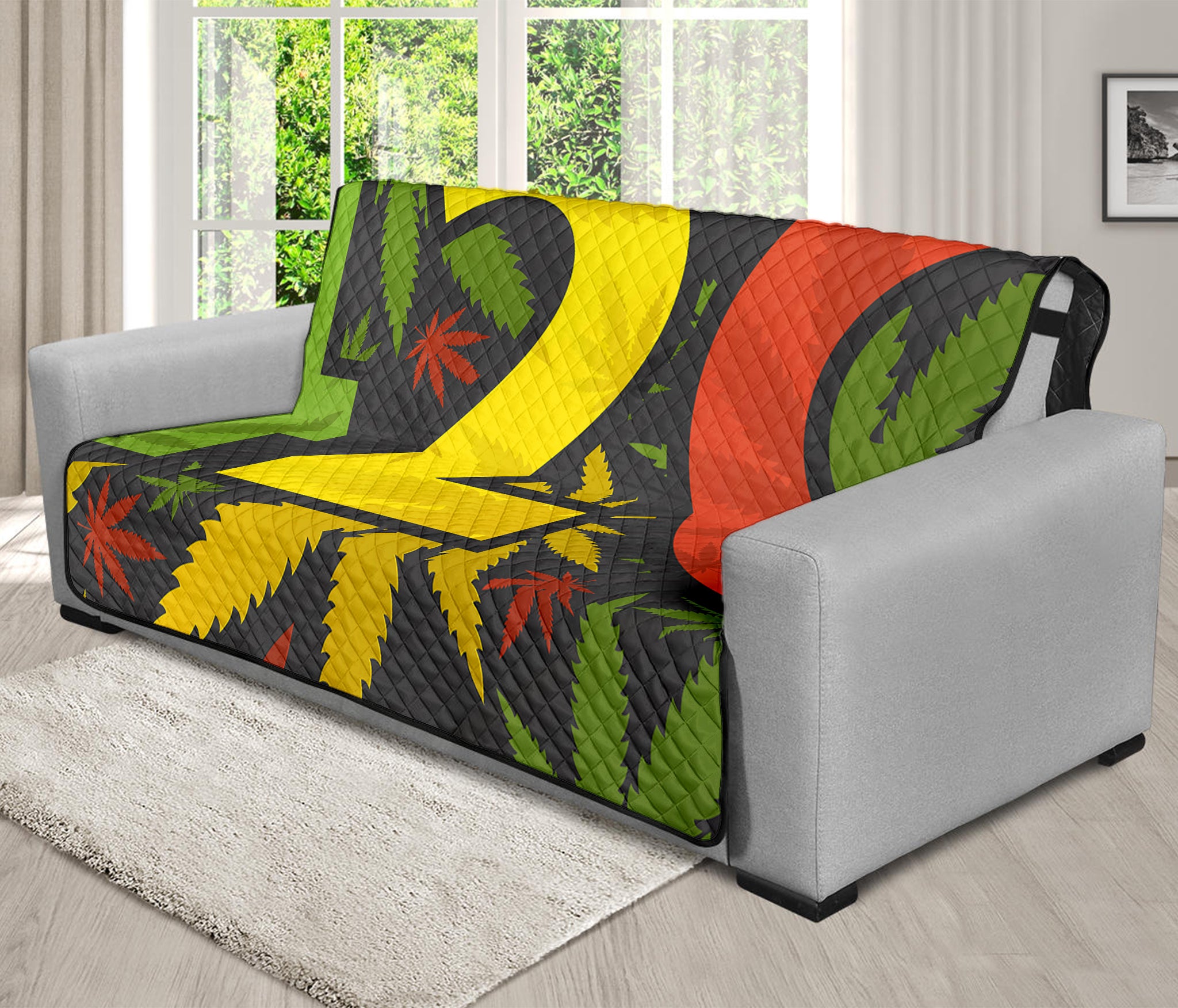 Rasta 420 Print Futon Protector