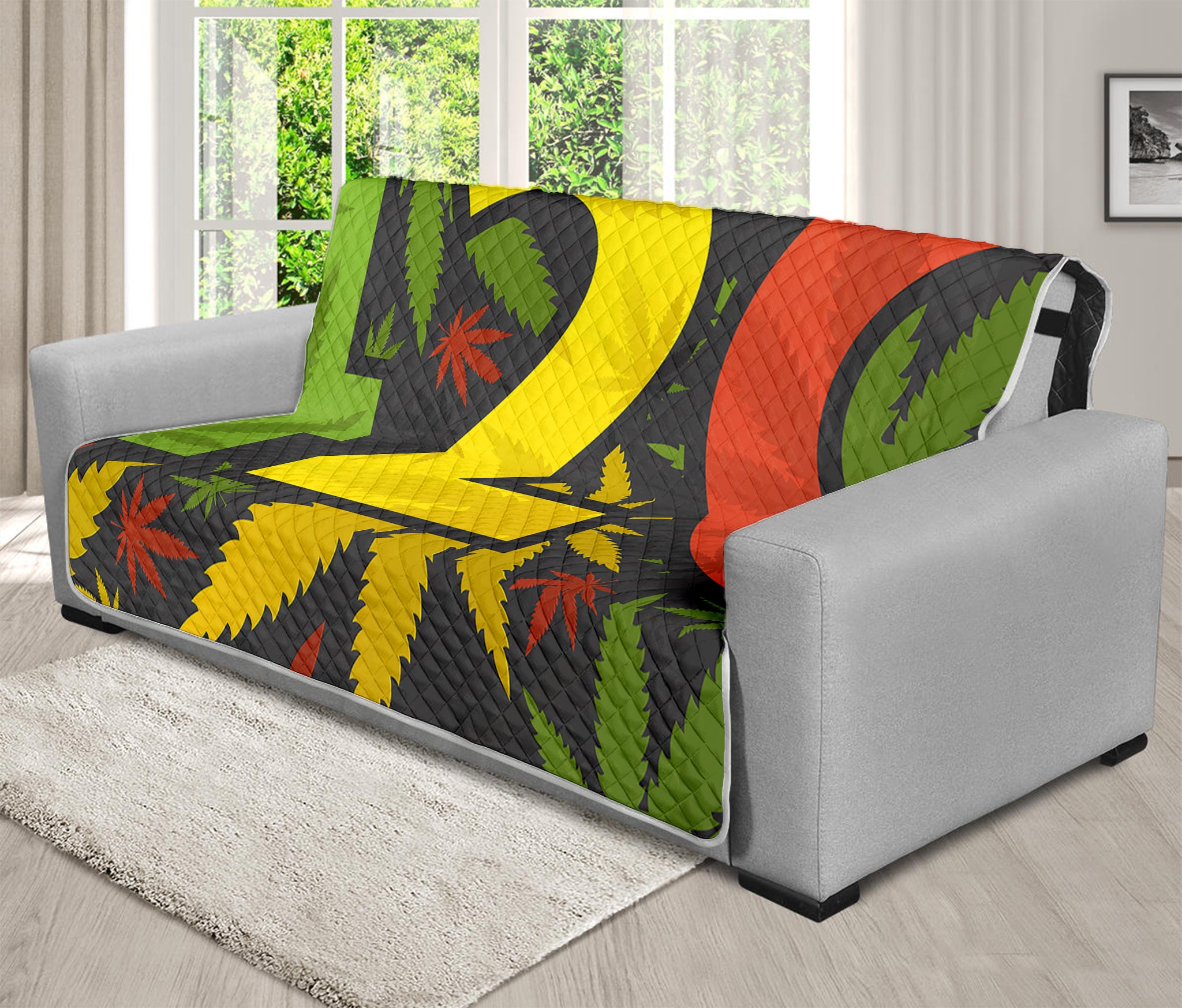 Rasta 420 Print Futon Protector