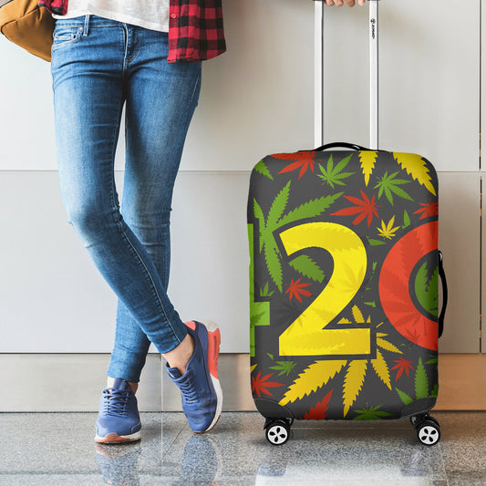Rasta 420 Print Luggage Cover