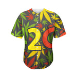 Rasta 420 Print Men's Baseball Jersey