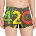 Rasta 420 Print Men's Boxer Briefs