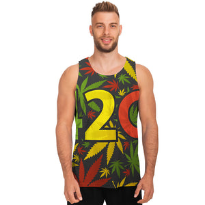 Rasta 420 Print Men's Tank Top