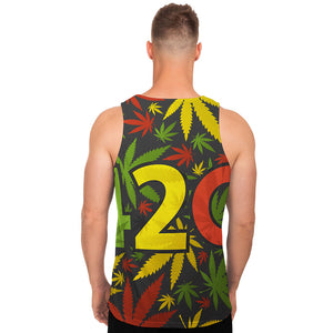 Rasta 420 Print Men's Tank Top