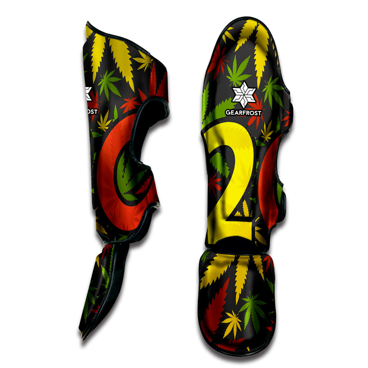 Rasta 420 Print Muay Thai Shin Guard