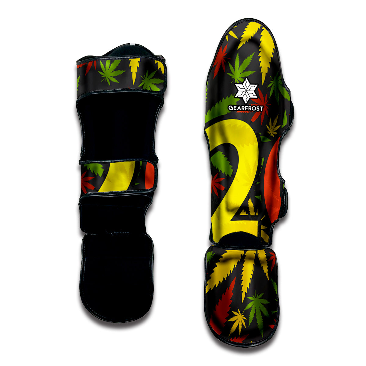 Rasta 420 Print Muay Thai Shin Guard