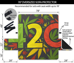 Rasta 420 Print Oversized Sofa Protector