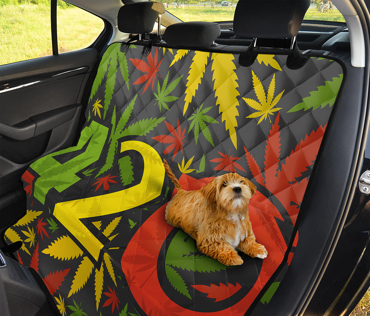 Rasta 420 Print Pet Car Back Seat Cover