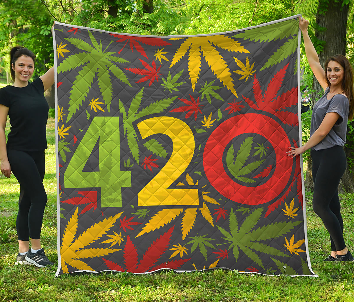 Rasta 420 Print Quilt