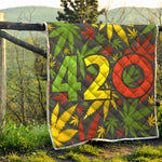 Rasta 420 Print Quilt