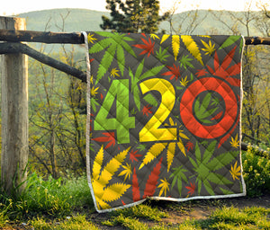 Rasta 420 Print Quilt