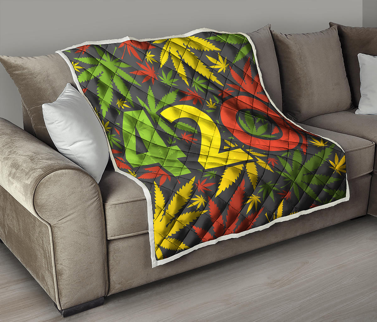 Rasta 420 Print Quilt