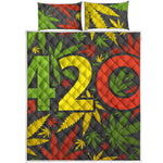 Rasta 420 Print Quilt Bed Set