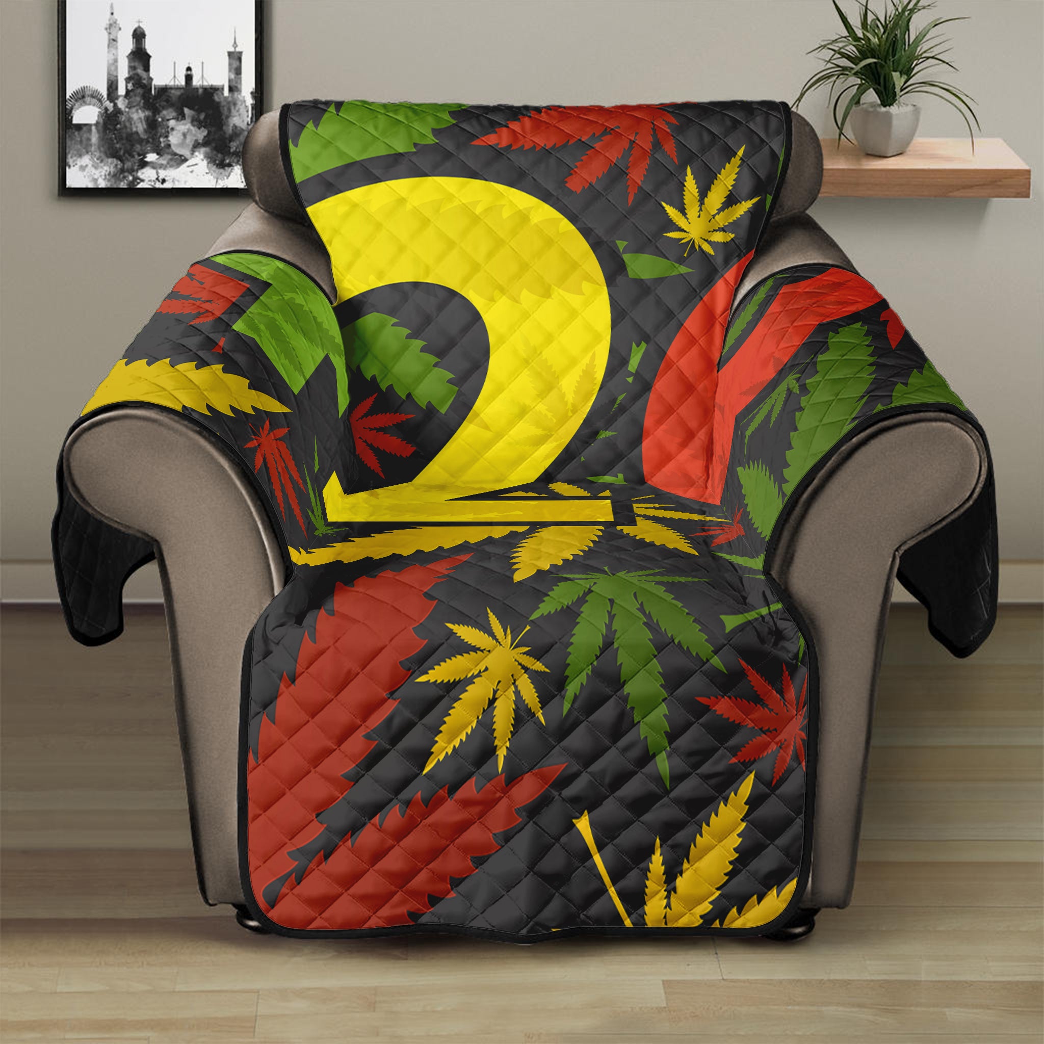 Rasta 420 Print Recliner Protector