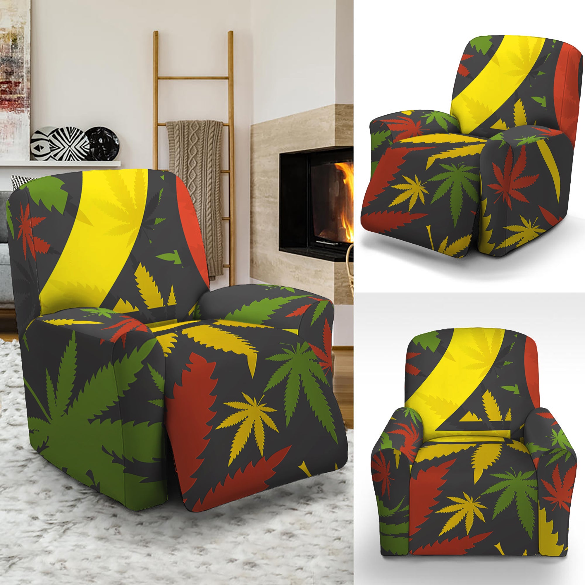 Rasta 420 Print Recliner Slipcover