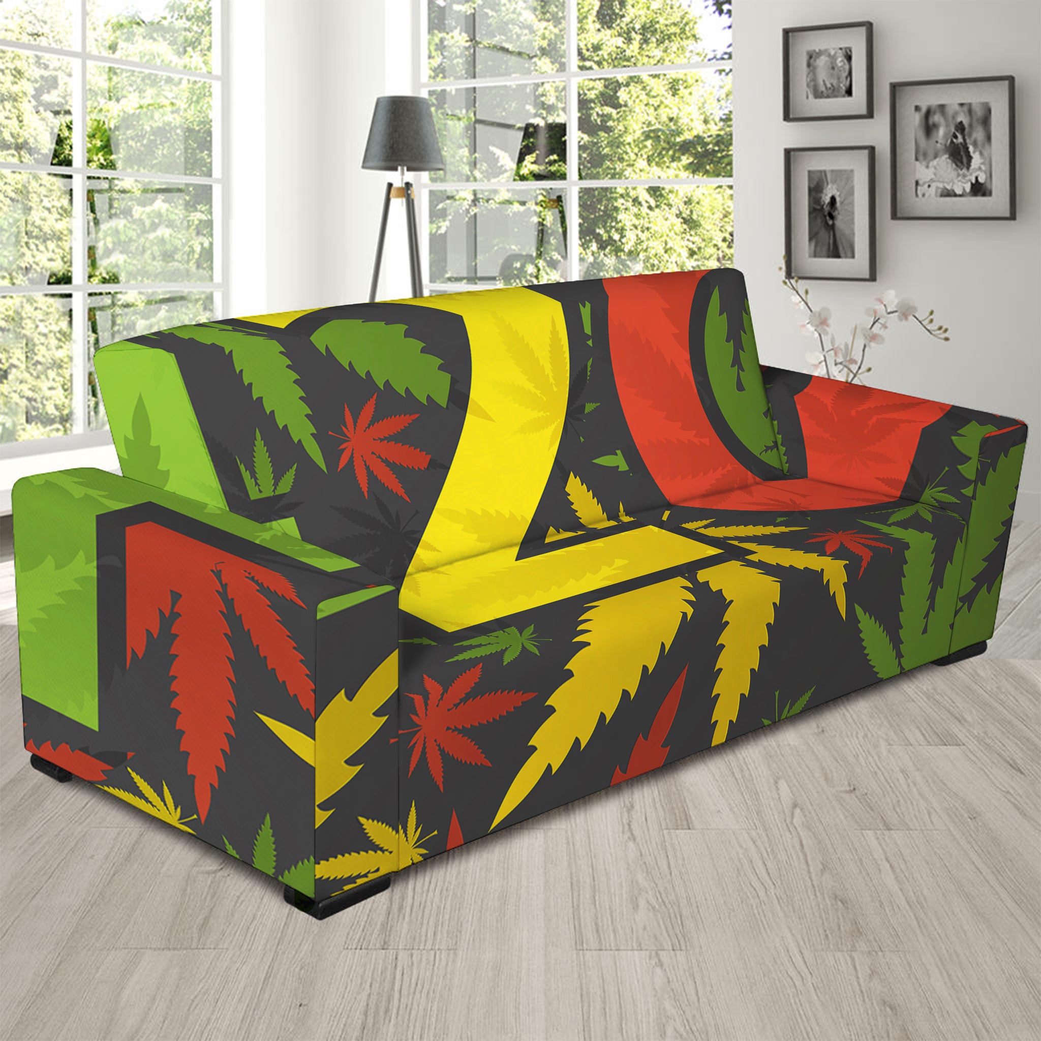 Rasta 420 Print Sofa Slipcover