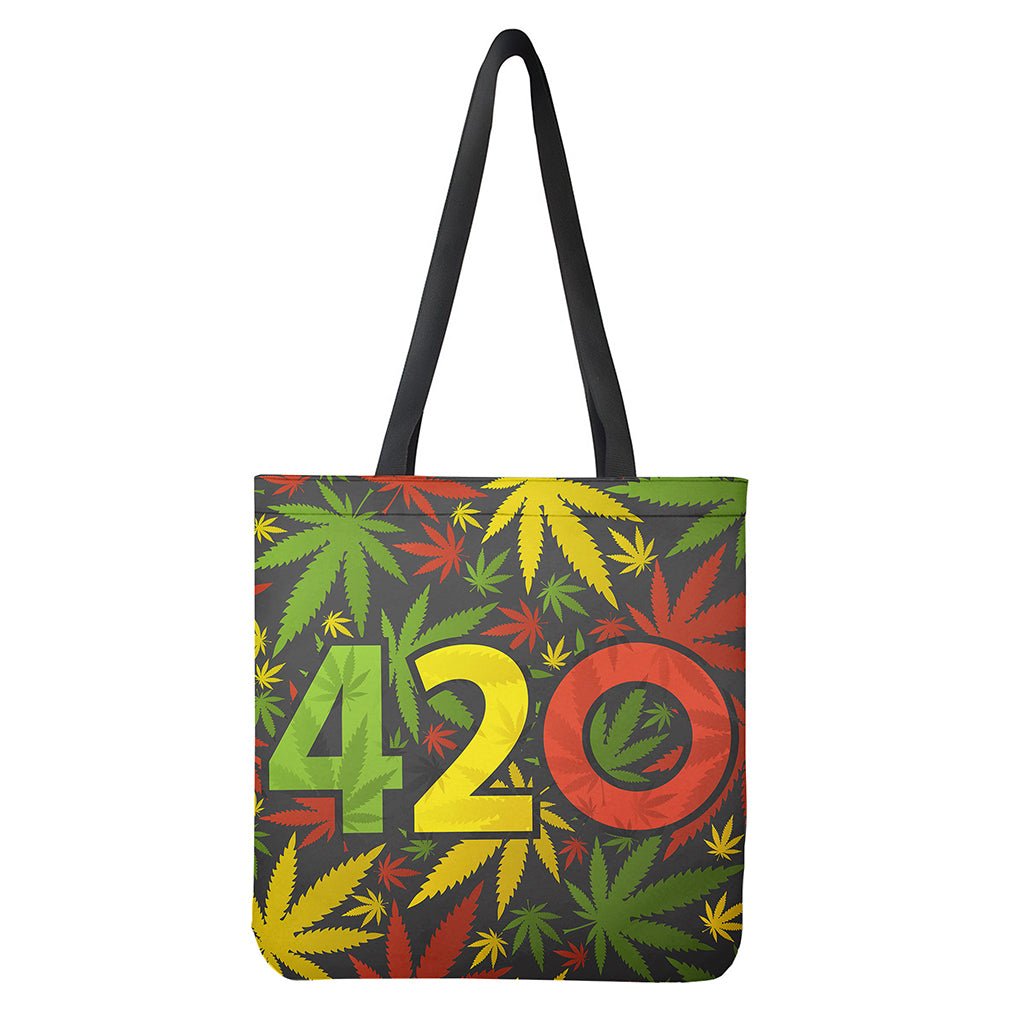 Rasta 420 Print Tote Bag