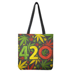 Rasta 420 Print Tote Bag