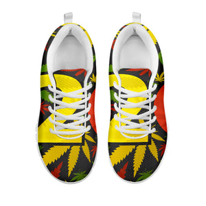 Rasta 420 Print White Sneakers