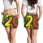 Rasta 420 Print Women's Shorts