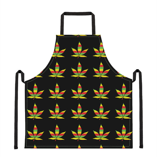Rasta Flag Pattern Print Apron
