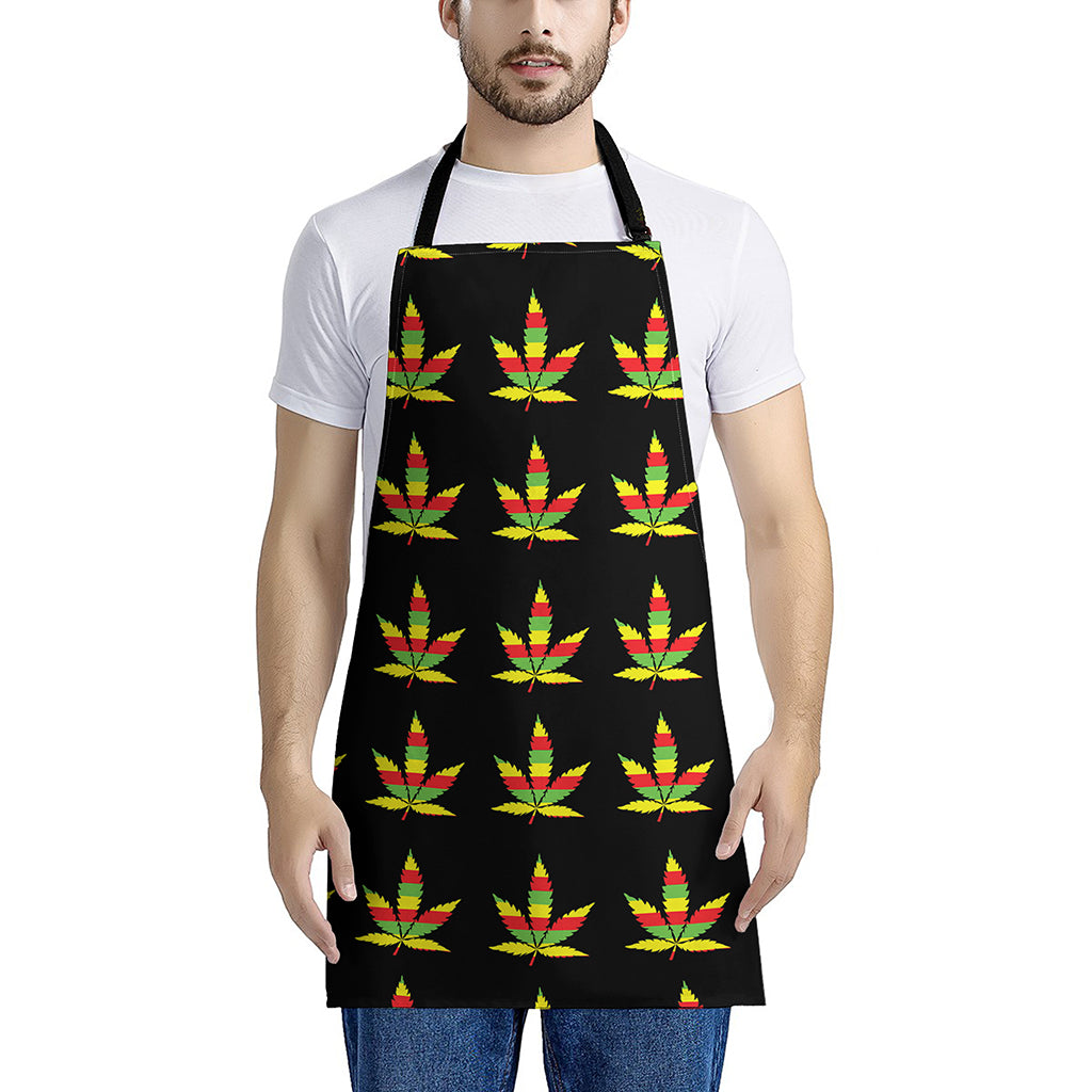 Rasta Flag Pattern Print Apron