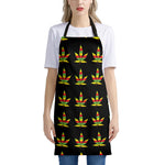 Rasta Flag Pattern Print Apron