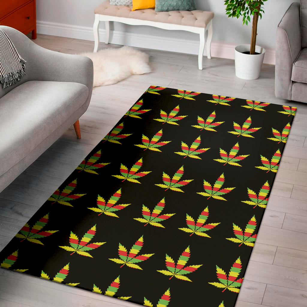 Rasta Flag Pattern Print Area Rug
