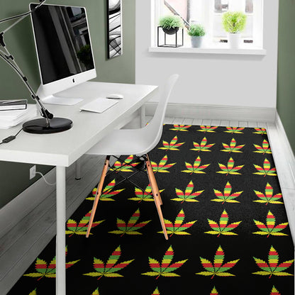 Rasta Flag Pattern Print Area Rug