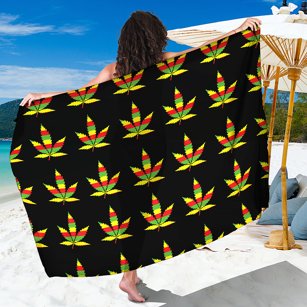 Rasta Flag Pattern Print Beach Sarong Wrap