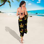 Rasta Flag Pattern Print Beach Sarong Wrap