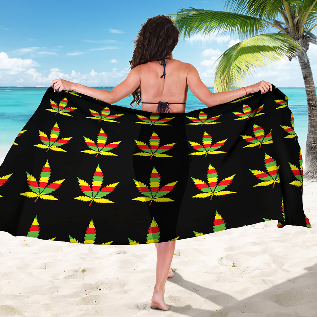 Rasta Flag Pattern Print Beach Sarong Wrap