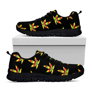 Rasta Flag Pattern Print Black Sneakers