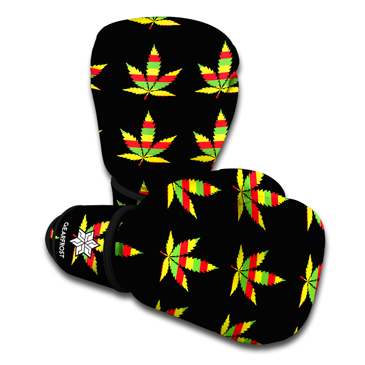 Rasta Flag Pattern Print Boxing Gloves