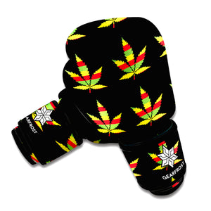 Rasta Flag Pattern Print Boxing Gloves