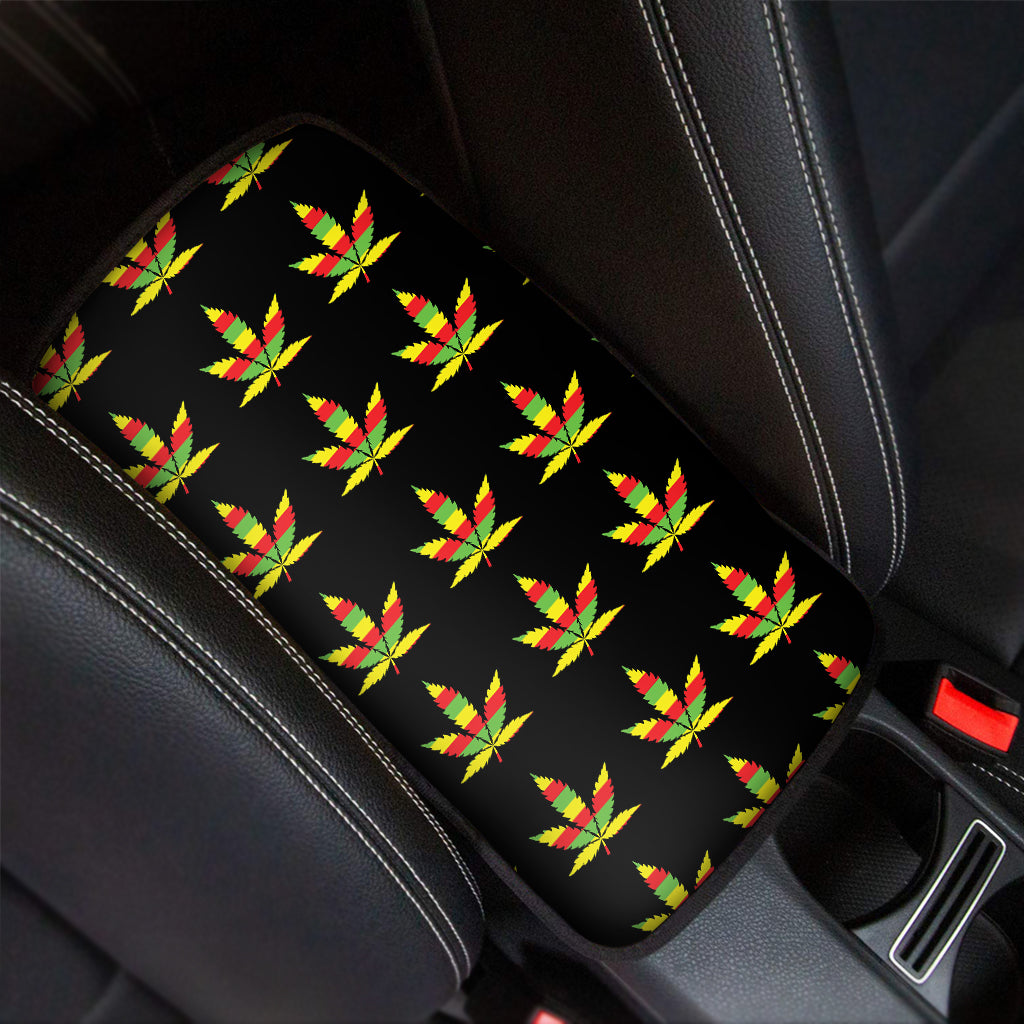 Rasta Flag Pattern Print Car Center Console Cover