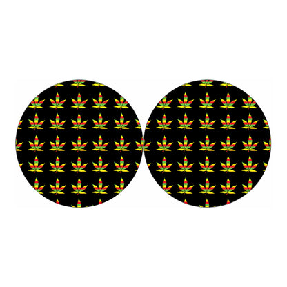 Rasta Flag Pattern Print Car Coasters