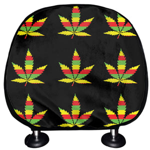 Rasta Flag Pattern Print Car Headrest Covers