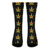 Rasta Flag Pattern Print Crew Socks