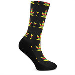 Rasta Flag Pattern Print Crew Socks