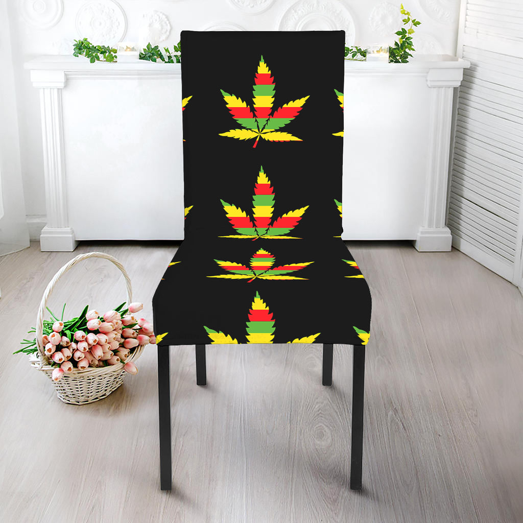 Rasta Flag Pattern Print Dining Chair Slipcover