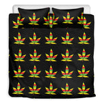 Rasta Flag Pattern Print Duvet Cover Bedding Set