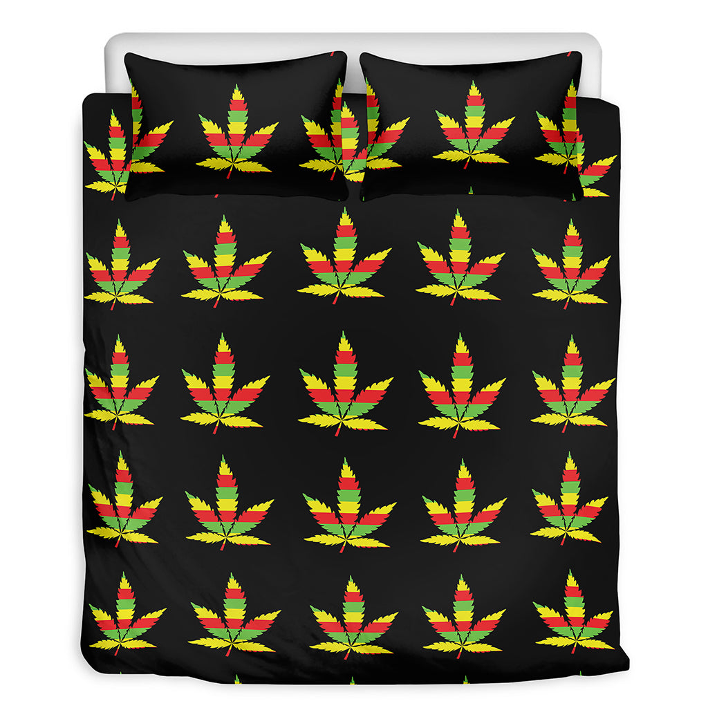 Rasta Flag Pattern Print Duvet Cover Bedding Set