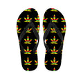 Rasta Flag Pattern Print Flip Flops