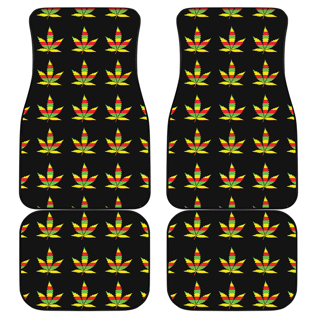 Rasta Flag Pattern Print Front and Back Car Floor Mats