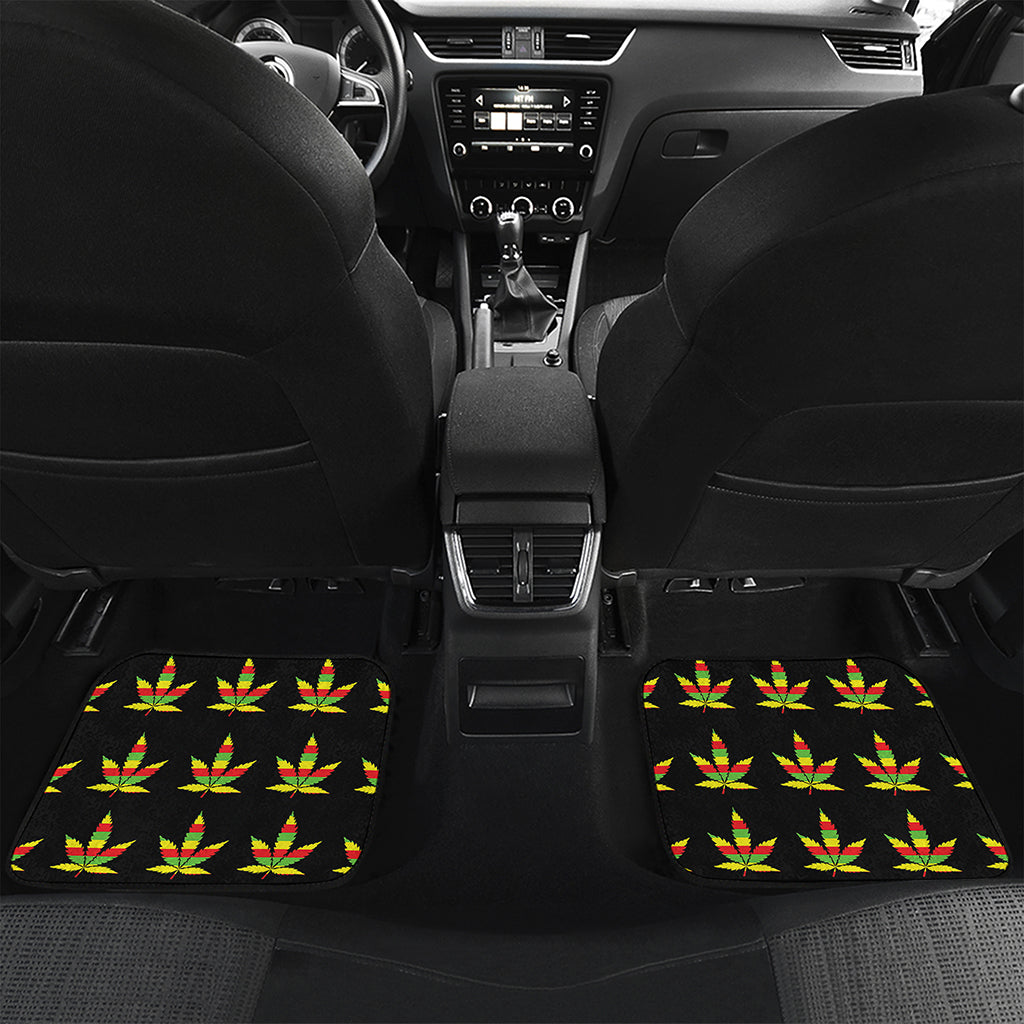 Rasta Flag Pattern Print Front and Back Car Floor Mats