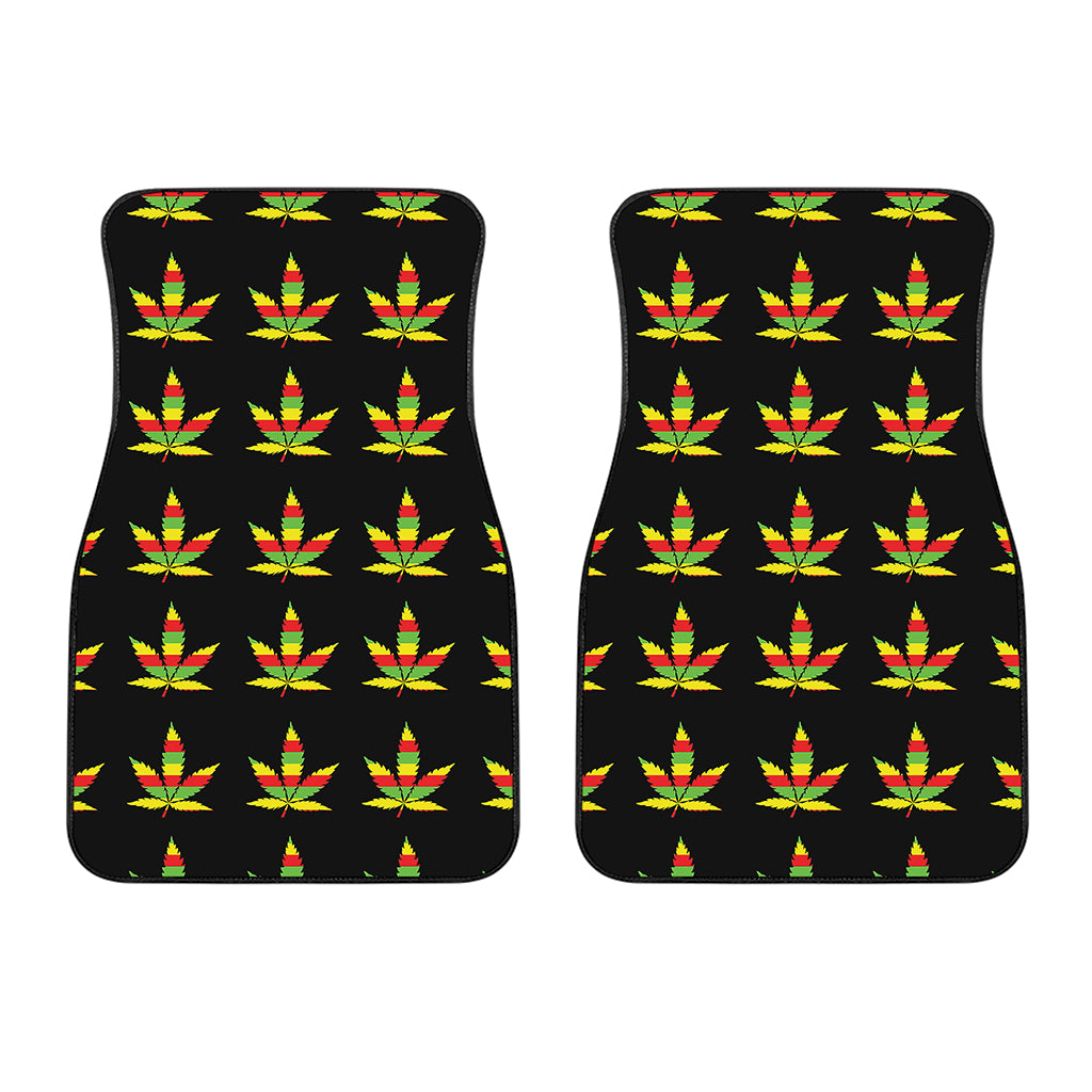Rasta Flag Pattern Print Front Car Floor Mats