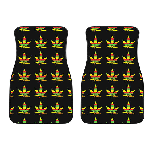 Rasta Flag Pattern Print Front Car Floor Mats