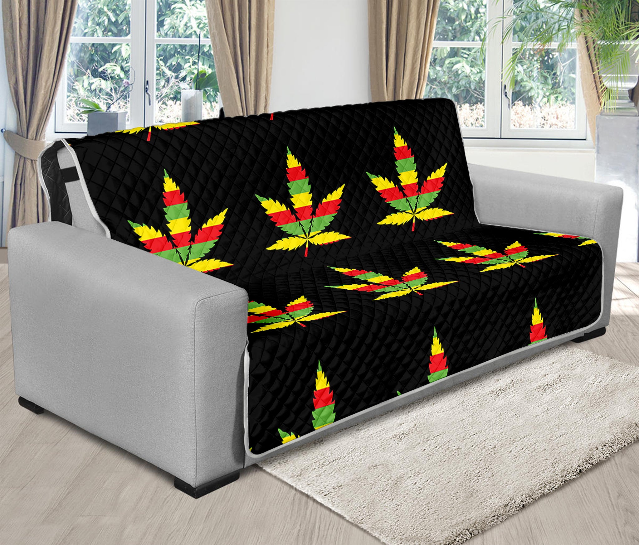 Rasta Flag Pattern Print Futon Protector